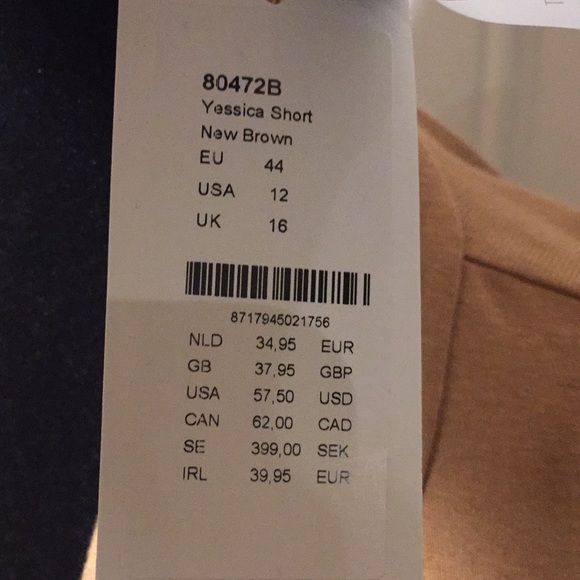 Basic By Yest Yessica Short Cardigan Sweater New Brown 80472B Size 12 - Picture 4 of 14